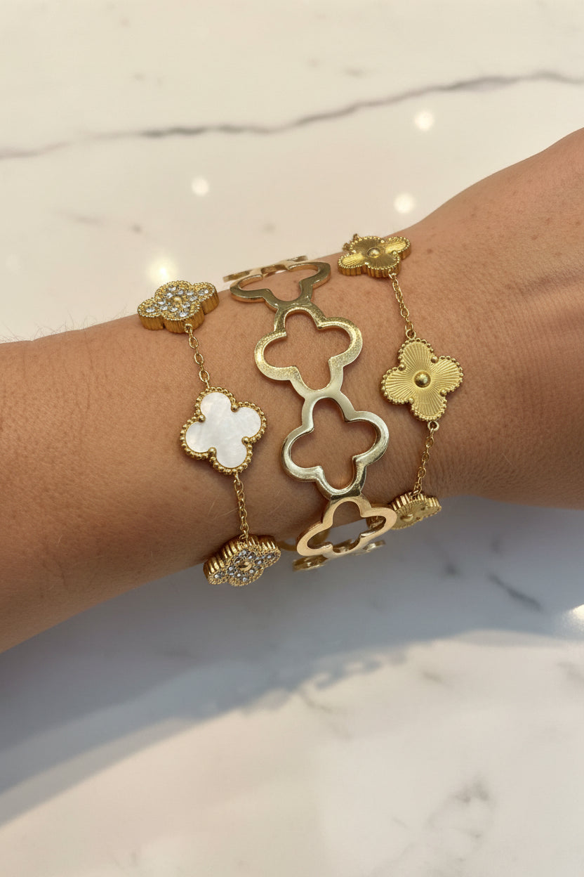 Golden Clover Luxe Medallion Bracelet