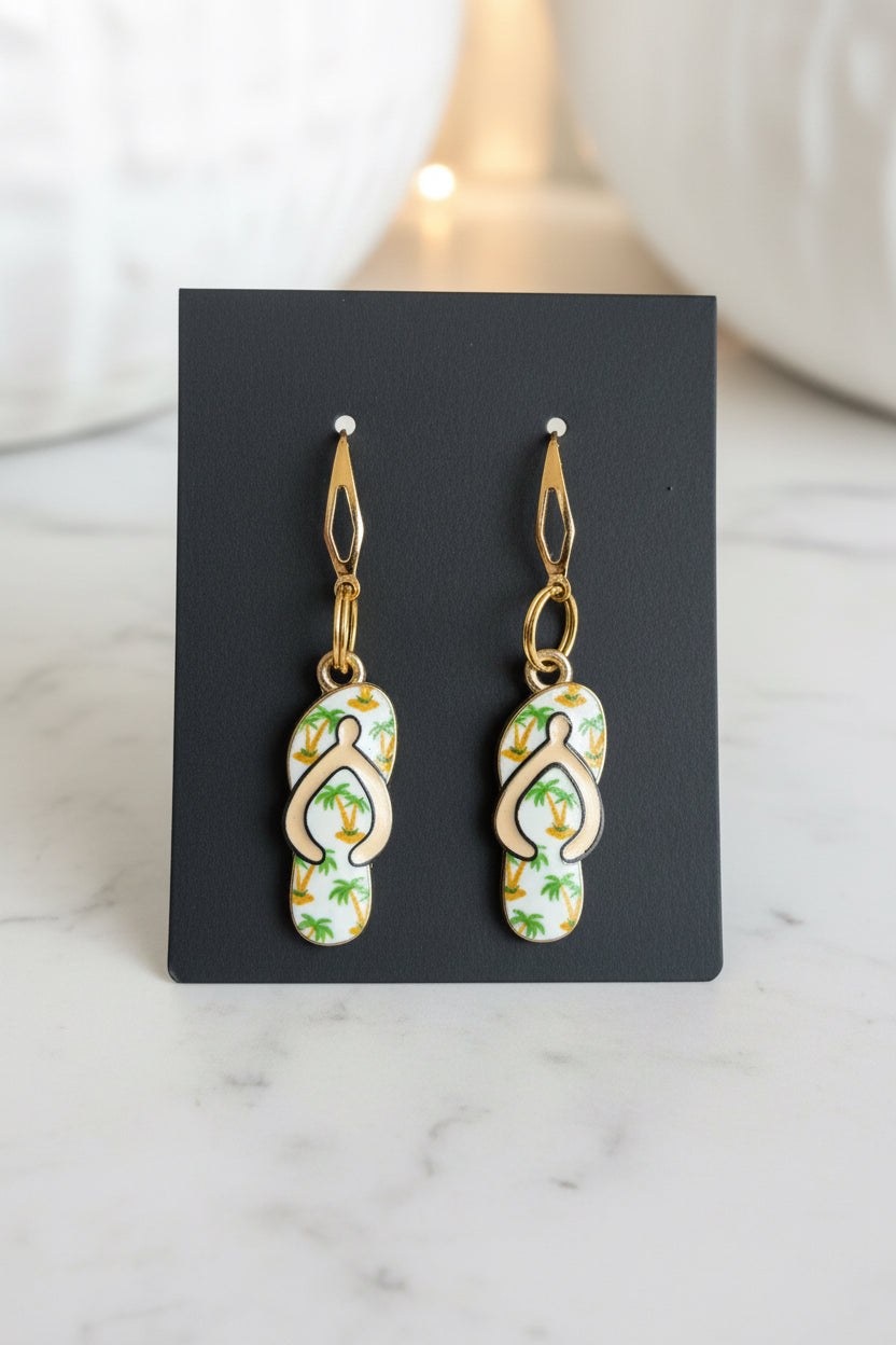 Tropical Getaway Flip Flop Earrings
