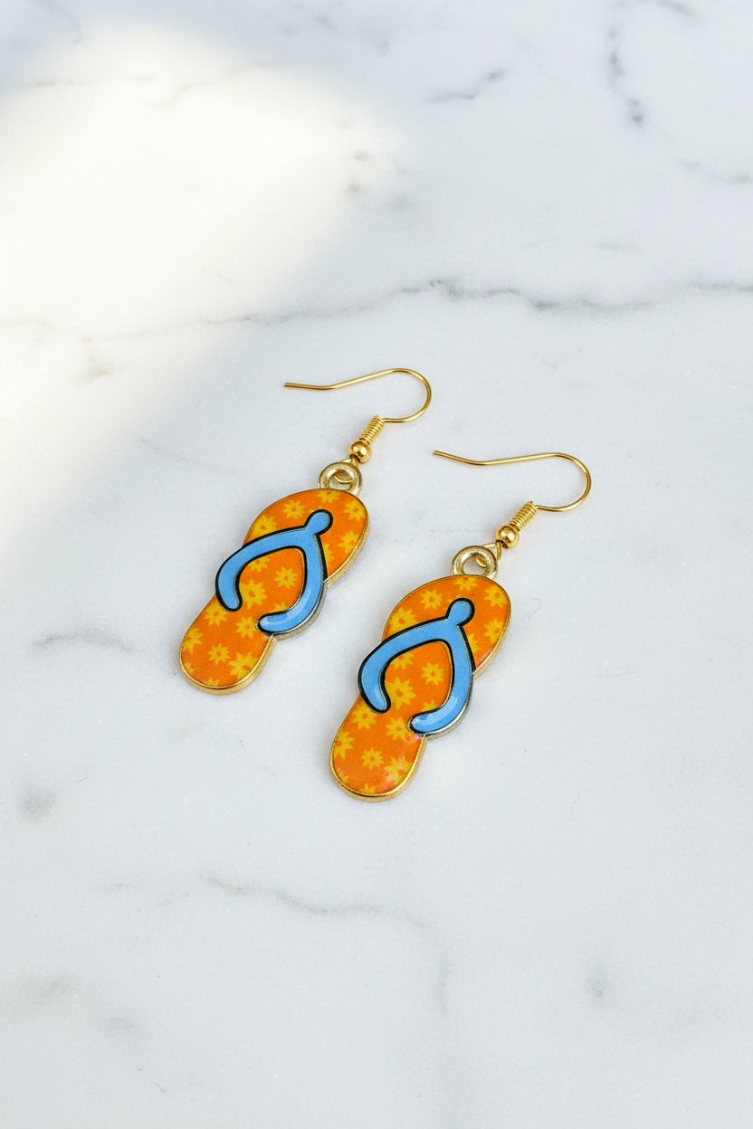 Tropical Getaway Flip Flop Earrings