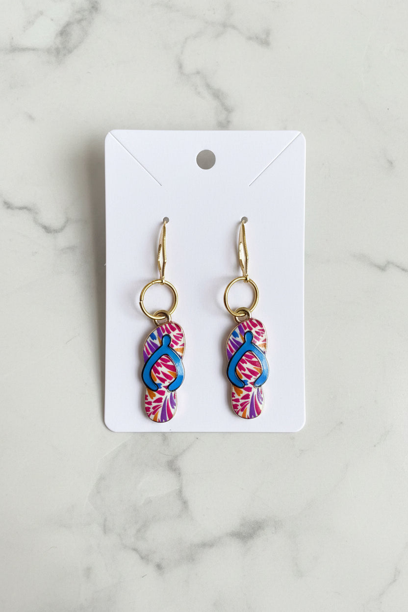 Tropical Getaway Flip Flop Earrings