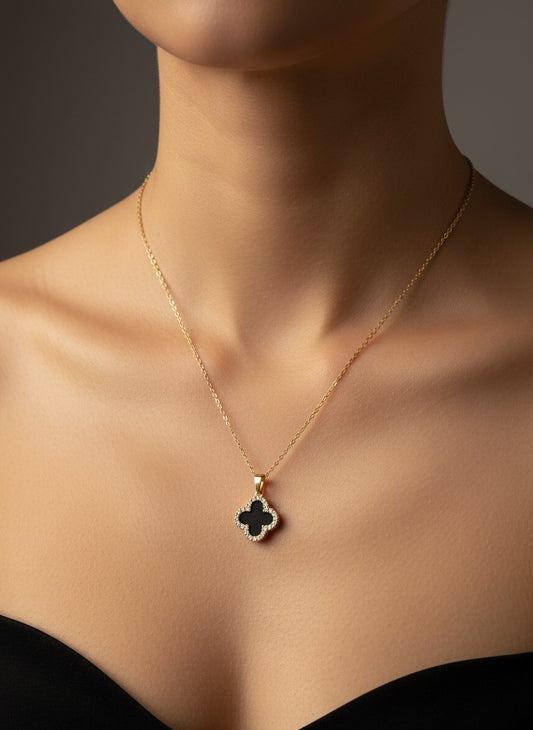 ⭐ Black clover Crystal Necklace