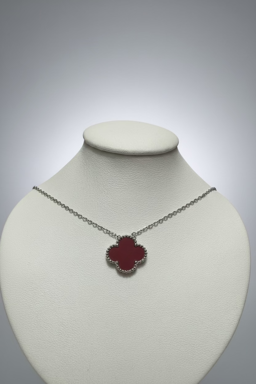 Maroon Clover Beauty Necklace - AANI & RU